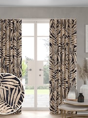 Black Collection Luxe Leaf Made to Measure Curtains - Image 1 of 9
