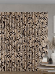 Black Collection Luxe Leaf Made to Measure Curtains - Image 2 of 9
