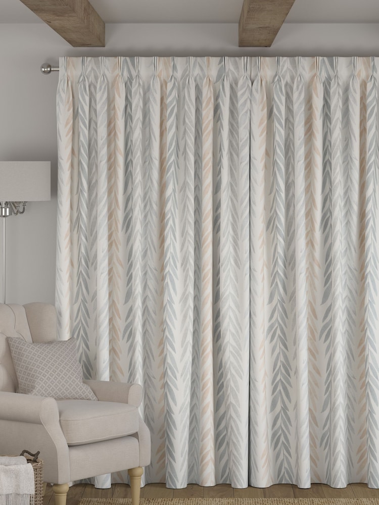 Natural Leaf Made to Measure Curtains - Image 2 of 9