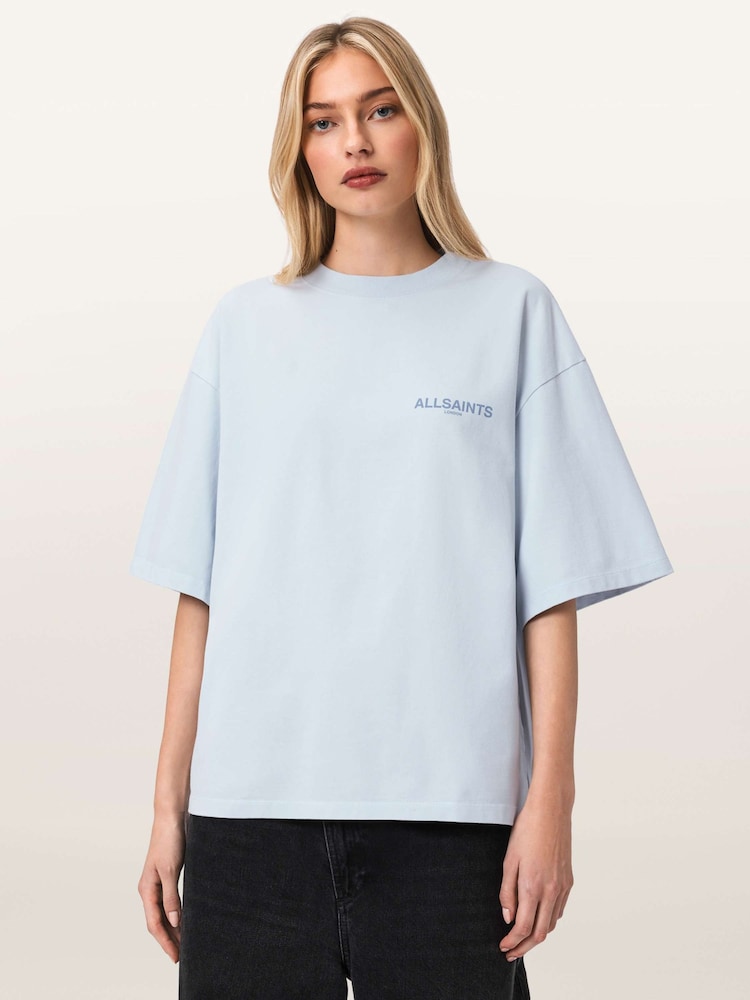 AllSaints Blue Guardian Amelie T-Shirt - Image 1 of 8