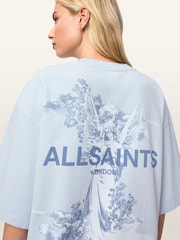 AllSaints Blue Guardian Amelie T-Shirt - Image 4 of 8