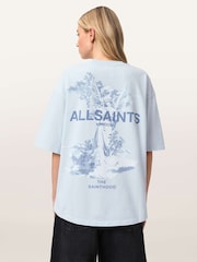 AllSaints Blue Guardian Amelie T-Shirt - Image 6 of 8