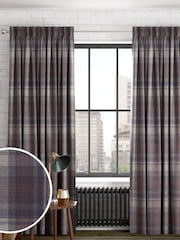 Blue/Grey Alpine Check Made to Measure Curtains - Image 1 of 9
