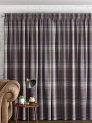 Blue/Grey Alpine Check Made to Measure Curtains - Image 2 of 9