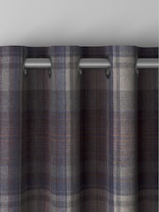 Blue/Grey Alpine Check Made to Measure Curtains - Image 8 of 9