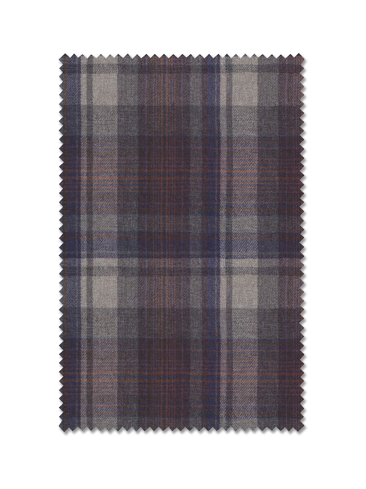 Blue/Grey Alpine Check Made to Measure Curtains - Image 9 of 9