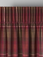 Red Highland Check Made to Measure Curtains - Image 5 of 9