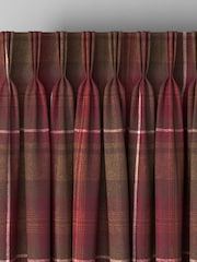 Red Highland Check Made to Measure Curtains - Image 6 of 9