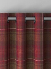 Red Highland Check Made to Measure Curtains - Image 8 of 9