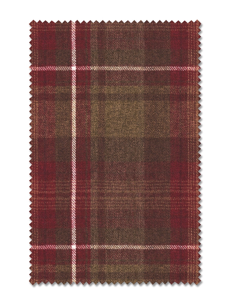 Red Highland Check Made to Measure Curtains - Image 9 of 9