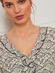 Spot Print Ruffle Detail Mini Smock Dress - Image 3 of 5