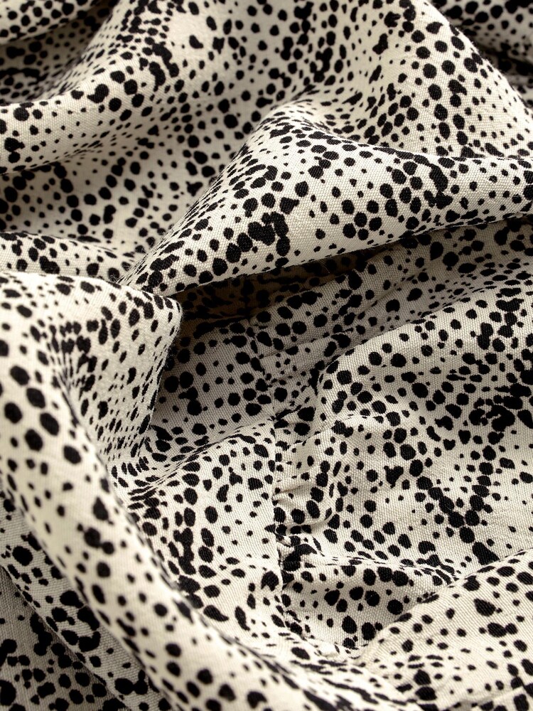 Spot Print Ruffle Detail Mini Smock Dress - Image 5 of 5