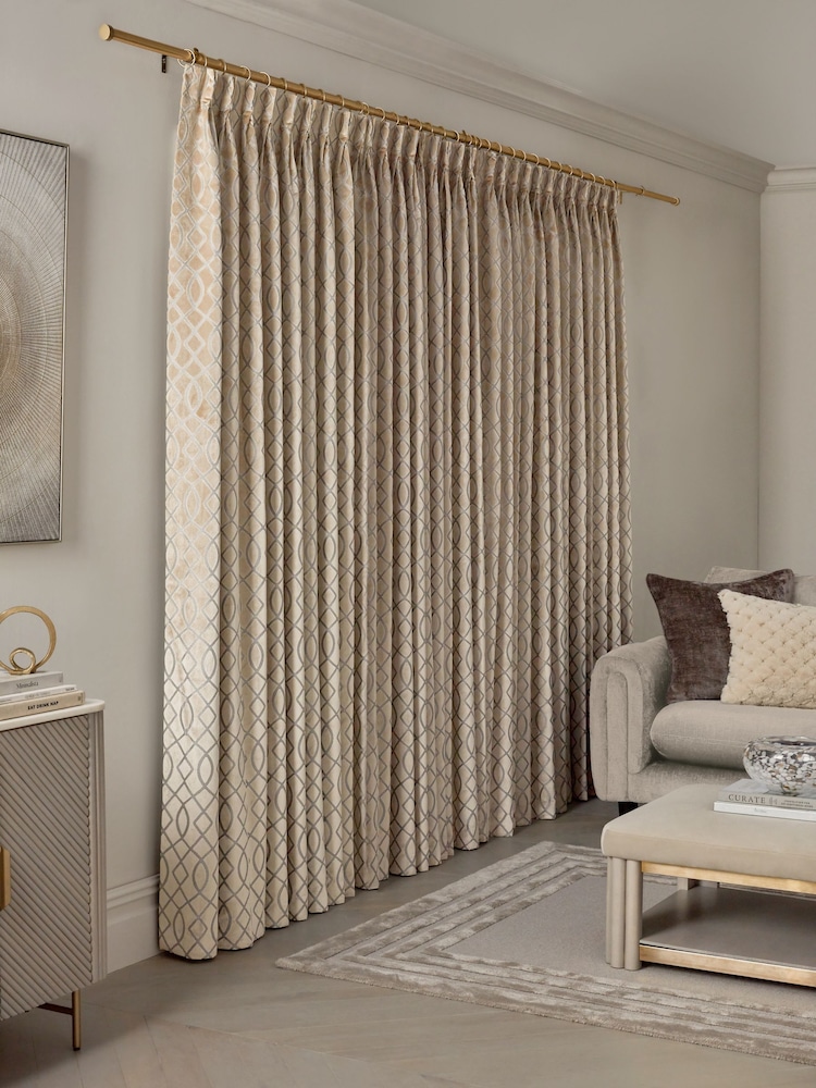 Natural Collection Luxe Linear Made to Measure Curtains - Image 2 of 7