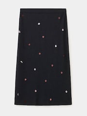Mango Black Embellished Midi Skirt - Image 1 of 3