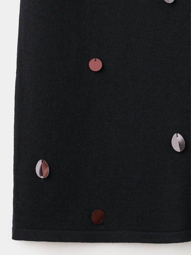 Mango Black Embellished Midi Skirt - Image 3 of 3