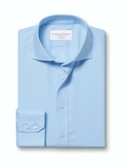 Charles Tyrwhitt Sky Blue Non-iron Twill Cutaway Classic Fit Shirt - Image 1 of 2