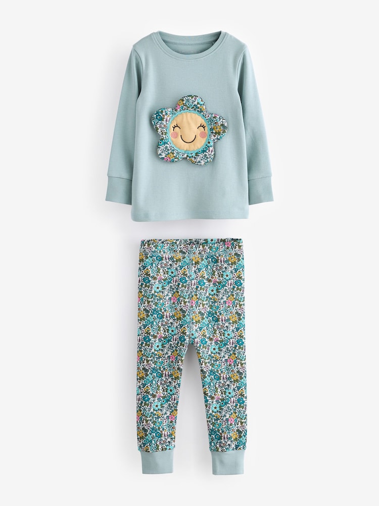 Ditsy Character Long Sleeve Snuggle Pyjamas 3 Pack (9mths-10yrs) - Image 2 of 6