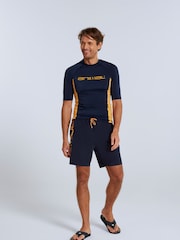 Animal Blue/Yellow Mens Kai Quick Drying Rash Vest - Image 2 of 7