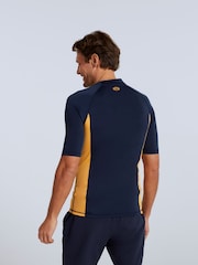 Animal Blue/Yellow Mens Kai Quick Drying Rash Vest - Image 4 of 7