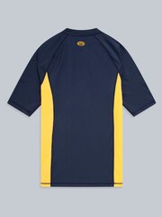 Animal Blue/Yellow Mens Kai Quick Drying Rash Vest - Image 6 of 7