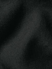 Charles Tyrwhitt Black Plain Pure Linen Shorts Sleeve Shirt - Image 6 of 6
