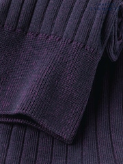Fioletowy - Bawełniane skarpetki Charles Tyrwhitt z prążkowaniem - Obraz 4 z 4