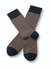Marrón Rayas azul marino - Calcetines de Charles Tyrwhitt - Imagen 1 de 2
