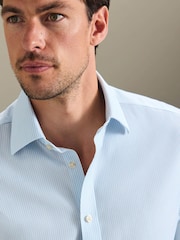 Charles Tyrwhitt Light Blue Pure Linen Classic Fit Shirt - Image 2 of 7