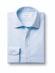 Charles Tyrwhitt Light Blue Pure Linen Classic Fit Shirt - Image 5 of 7