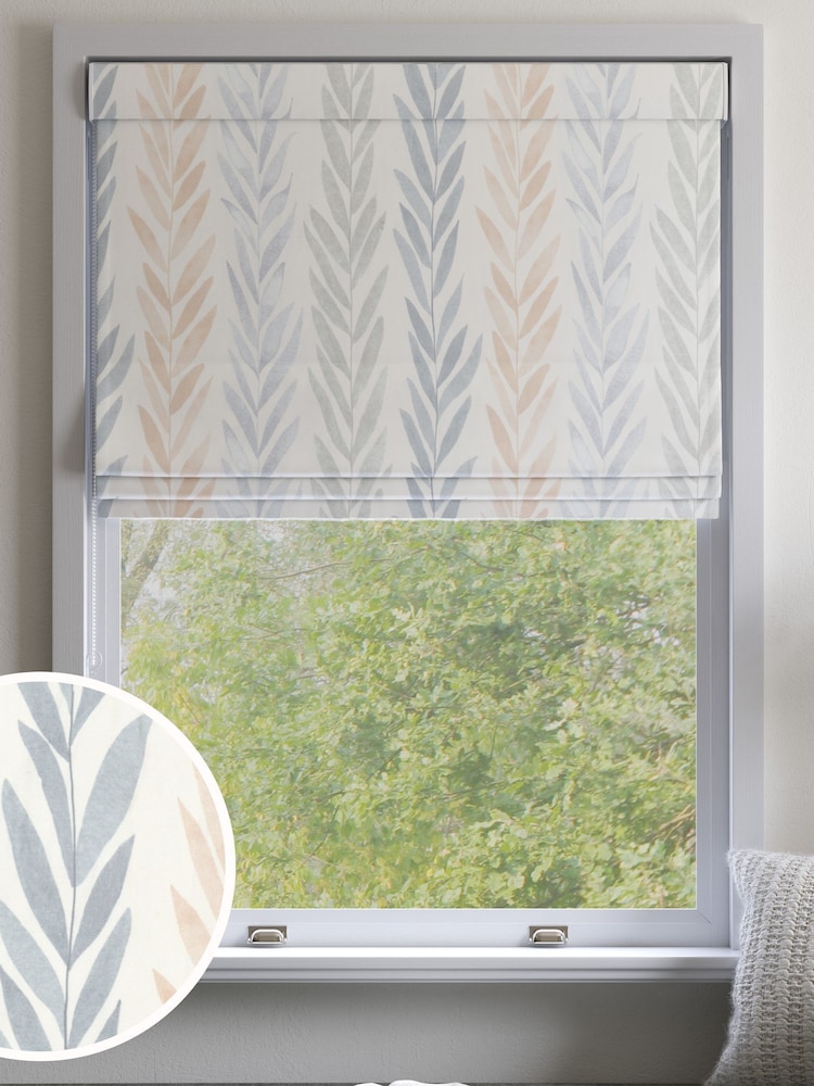 Natural Leaf Made To Measure Roman Blind - Image 1 of 6
