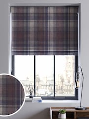 Blue/Grey Alpine Check Made To Measure Roman Blind - Image 1 of 6
