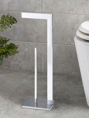 Chrome Moderna Floor Standing Toilet Roll Holder - Image 1 of 2