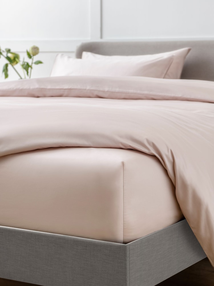 Blush Pink Collection Luxe 400 Thread Count 100% Egyptian Deep Fitted Cotton Sateen Sheet - Image 1 of 2