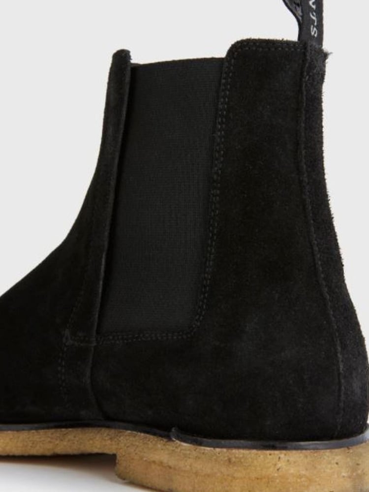 AllSaints Black Chelsea Suede Rhett Boots - Image 4 of 4