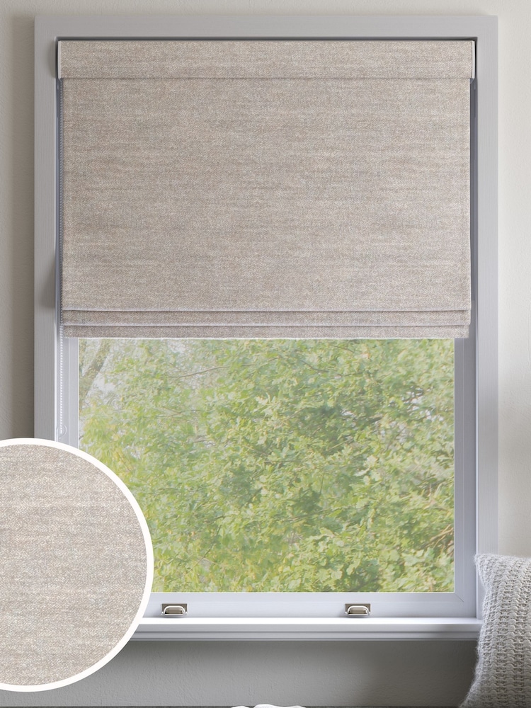 Natural Cosy Texture Made to Measure Roman Blind - Image 1 of 6