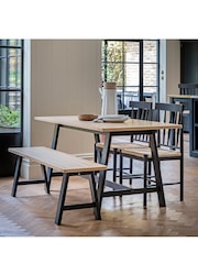 Gallery Home Meteor Navy Leroy Trestle Table - Image 1 of 5