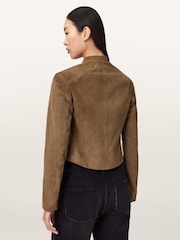 AllSaints Brown Sadler Suede Jacket - Image 5 of 7