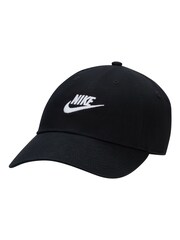 Nike Black Club Swoosh 100% Cotton Cap - Image 1 of 2