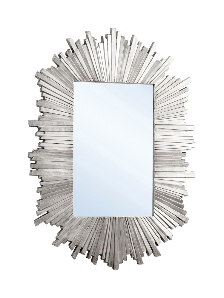 Gallery Home Silver Herzfeld Rectangle Art Deco Mirror - Image 3 of 3