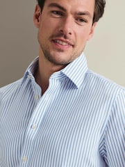 Charles Tyrwhitt Stripe Non-Iron Twill Extra Slim Fit Shirt - 8суретінің 2 суреті