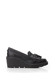 Moda in Pelle Nude Gisela Crepe Sole Wedge Shoes - Image 1 of 4