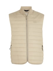Calvin Klein Cream Quilted Crinkle Vest - Image 4 of 6
