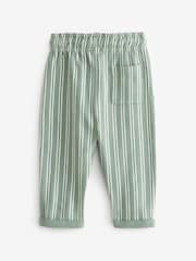 Light Blue/Teal Lightweight 100% Cotton Stripe Jersey Joggers (3mths-7yrs) - Image 2 of 3