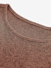 Rust Marl Ribbed High Neck Vest - Image 5 of 5