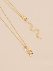 Sterling Silver Gold Plated Initial Necklace With Fresh Water Pearl - Image 11 of 12