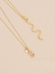 Sterling Silver Gold Plated Initial Necklace With Fresh Water Pearl - Image 12 of 12