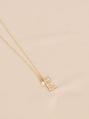 Sterling Silver Gold Plated Initial Necklace With Fresh Water Pearl - Image 5 of 12