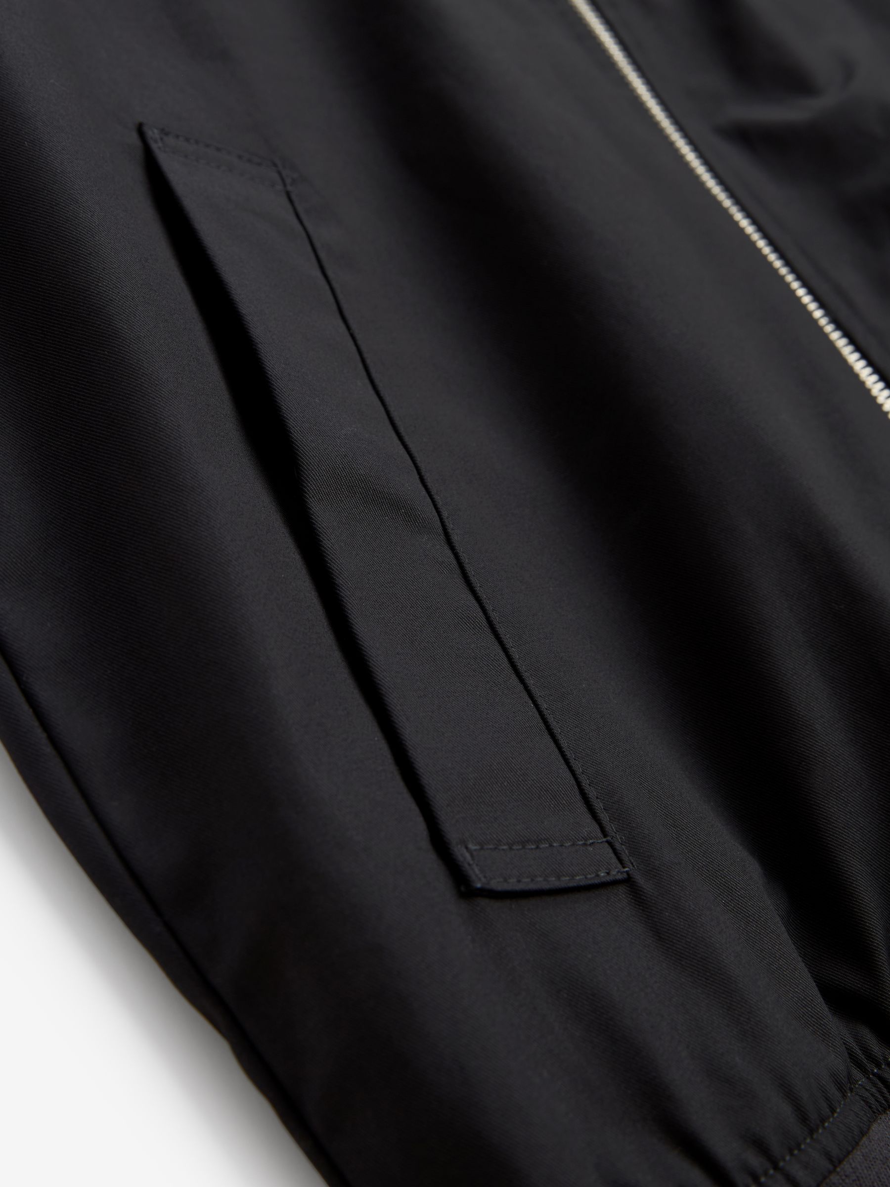 Buy Black Shower Resistant Check Lining Harrington Jacket