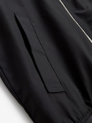 Black Shower Resistant Check Lining Harrington Jacket - Image 11 of 13