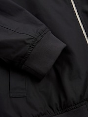 Black Shower Resistant Check Lining Harrington Jacket - Image 12 of 13